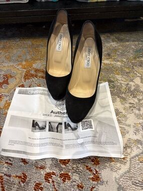 Jimmy Choo Black Suede Cosmic Pumps